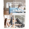 image:imageDREO Tower Fan for Bedroom 28fts Velocity 20dB Ultra Quiet 8 Speeds  2026 Upgraded DC Motor 90 Oscillating 4 Modes Standing Fan Bladeless Fan for Indoors Floor Fans with Remote BlackGrey