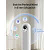 image:imageDREO Tower Fan for Bedroom 28fts Velocity 20dB Ultra Quiet 8 Speeds  2026 Upgraded DC Motor 90 Oscillating 4 Modes Standing Fan Bladeless Fan for Indoors Floor Fans with Remote BlackPearl White