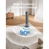 image:imageDREO Tower Fan for Bedroom 28fts Velocity 20dB Ultra Quiet 8 Speeds  2026 Upgraded DC Motor 90 Oscillating 4 Modes Standing Fan Bladeless Fan for Indoors Floor Fans with Remote BlackGrey