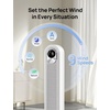 image:imageDREO Tower Fan for Bedroom 28fts Velocity 20dB Ultra Quiet 8 Speeds  2026 Upgraded DC Motor 90 Oscillating 4 Modes Standing Fan Bladeless Fan for Indoors Floor Fans with Remote BlackWhite