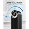 image:imageDREO Tower Fan for Bedroom Upgraded DC 28fts Velocity 20dB Quiet Fan  9 Speeds Standing Fan 90 Oscillating Cooling Fan 4 Modes 12H Timer Bladeless Fan Powerful for Home BlackBlack