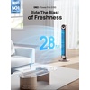 image:imageDREO Tower Fan for Bedroom Upgraded DC 28fts Velocity 20dB Quiet Fan  9 Speeds Standing Fan 90 Oscillating Cooling Fan 4 Modes 12H Timer Bladeless Fan Powerful for Home BlackStarlight