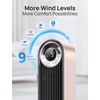image:imageDREO Tower Fan for Bedroom Upgraded DC 28fts Velocity 20dB Quiet Fan  9 Speeds Standing Fan 90 Oscillating Cooling Fan 4 Modes 12H Timer Bladeless Fan Powerful for Home BlackStarlight