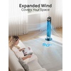 image:imageDREO Tower Fan for Bedroom Upgraded DC 28fts Velocity 20dB Quiet Fan  9 Speeds Standing Fan 90 Oscillating Cooling Fan 4 Modes 12H Timer Bladeless Fan Powerful for Home BlackBlack