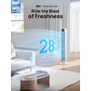 image:imageDREO Tower Fan for Bedroom Upgraded DC 28fts Velocity 20dB Quiet Fan  9 Speeds Standing Fan 90 Oscillating Cooling Fan 4 Modes 12H Timer Bladeless Fan Powerful for Home BlackWhite