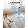 image:imageDREO Tower Fan for Bedroom Upgraded DC 28fts Velocity 20dB Quiet Fan  9 Speeds Standing Fan 90 Oscillating Cooling Fan 4 Modes 12H Timer Bladeless Fan Powerful for Home BlackWhite