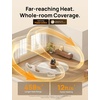 image:imageDREO Whole Room Heater 3D Oscillating Heating Space Heaters for Indoor Use  60 Vertical amp 90 Horizontal Oscillation 12 fts LongRange Circulator 3 Heat amp 3 Fan Settings Bedroom Office BlackBlack