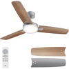 image:imageDREO Ceiling Fan with Lights for IndoorOutdoor 42 Low Profile Ceiling fan with Light and Remote Control for Bedroom 22dB Quiet DC Motor QuickInstall 6 Speeds Reversible Dimmable 5CCT BlackGrey