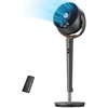 image:imageDREO Fan for Bedroom 120 Oscillating Standing Fans Quiet Floor Fan with DC Motor 100ft Pedestal Fans for Room 9 Speeds 4 modes 20dB 120 Manual Vertical 3742 Adjustable Height 8H TimerGrey