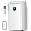image:imageDREO Portable Air Conditioner 516S 14000 BTU ASHRAE 10000 BTU DOE Smart AC Unit for Bedroom with Drainagefree Cooling FanampDehumidifier 3 in 1 APPVoiceRemote Quiet Standing AC for Room IndoorsWhite Inverter