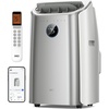 image:imageDREO Portable Air Conditioners 12000 BTU AC Unit for Bedroom with Drainagefree Cooling 46dB Quiet APPVoiceRemote 24h Timer with Fan amp Dehumidifier Smart Standing AC for Room Indoors AC515SSilver