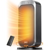 image:imageDREO Quiet Space Heater 1500W Portable Heaters for Indoor Use with Remote 70 Oscillation Fast and Safety Electric PTC Ceramic for Desk Office Bedroom 12H TimerSilver