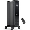 image:imageDREO Radiator Heater Quiet Electric Space Heater for Indoor Use Large Room  Dual Knobs Energy Saving 8 Safety Protection 1500W Quiet Oil Filled Radiator for Bedroom Adjustable Thermostat GreyBlack