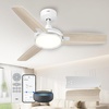 image:imageDREO Smart Ceiling Fans with Lights and Remote 42 Inch Dimmable LED Light  3400 CFM Airflow 12 Speeds amp 3 Fan Modes Stepless Color Tones Quiet DC Moto 112H Timerr RemoteAPPAlexa Control BlackWhite
