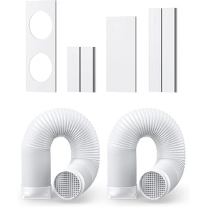 image:imageDREO Adjustable Portable Air Conditioner Window Vent Kit for Dual Hose with 59 Inch Exhaust Duct Upgraded Seamless Window Panel Kit for Sliding Windows Doors Compatible with AC318S amp AC319S