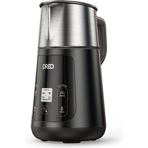 image:imageDREO Milk Frother Allin1 Electric Foam Maker for Coffee 15oz450ml Automatic Foam Frother for Latte Artlevel Microfoam 30 Drinks Easy to Clean Dishwasher Safe LED displaySilver Black