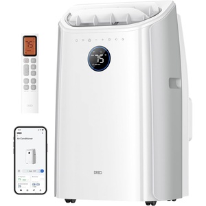 image:imageDREO Portable Air Conditioner 516S 14000 BTU ASHRAE 10000 BTU DOE Smart AC Unit for Bedroom with Drainagefree Cooling FanampDehumidifier 3 in 1 APPVoiceRemote Quiet Standing AC for Room IndoorsWhite