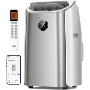 image:imageDREO Portable Air Conditioners 12000 BTU AC Unit for Bedroom with Drainagefree Cooling 46dB Quiet APPVoiceRemote 24h Timer with Fan amp Dehumidifier Smart Standing AC for Room Indoors AC515SSilver