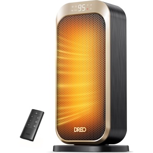 image:imageDREO Quiet Space Heater 1500W Portable Heaters for Indoor Use with Remote 70 Oscillation Fast and Safety Electric PTC Ceramic for Desk Office Bedroom 12H TimerGold