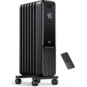 image:imageDREO Radiator Heater Quiet Electric Space Heater for Indoor Use Large Room  Dual Knobs Energy Saving 8 Safety Protection 1500W Quiet Oil Filled Radiator for Bedroom Adjustable Thermostat GreyBlack