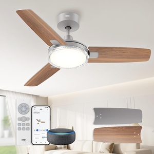 image:imageDREO Smart Ceiling Fans with Lights and Remote 42 Inch Dimmable LED Light  3400 CFM Airflow 12 Speeds amp 3 Fan Modes Stepless Color Tones Quiet DC Moto 112H Timerr RemoteAPPAlexa Control BlackGrey