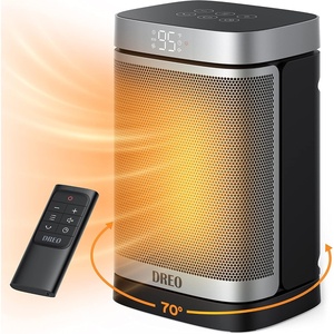image:imageDREO Space Heater Portable Electric Heaters for Indoor Use with Thermostat  70Oscillation Remote ECO 12H Timer 5 Modes Safe Quiet Room Heater for Bedroom 1500W PTC Ceramic Heater for OfficeSilver