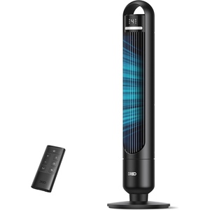 image:imageDREO Tower Fan for Bedroom 26fts Velocity 90 Oscillating 8H Timer  4 Speeds 3 Modes 28dB Quiet Standing Fan Floor Fan for Room Living Room Office Home Cooling Fan with Remote BlackBlack