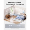 image:imageDREO 16 Inch 20dB Quiet Smart Fans for Bedroom DC Room Fan with Remote 120120 Oscillating Fan 6 Modes 9 Speeds 12H TimerWorks AlexaGoogleWiFiVoice Control Silver Oversize DRHAF004SStarlight
