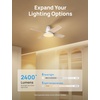 image:imageDREO Ceiling Fan 44 Inch Low Profile Ceiling Fan with Light and Remote 5CCT LED 6Level Dimmable 6Speed Reversible Motor 22 dB Timer EasyInstall Black Flush Mount for BedroomWhite
