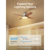 image:imageDREO Ceiling Fan 44 Inch Low Profile Ceiling Fan with Light and Remote 5CCT LED 6Level Dimmable 6Speed Reversible Motor 22 dB Timer EasyInstall Black Flush Mount for BedroomSilver