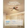 image:imageDREO Ceiling Fan 44 Inch Low Profile Ceiling Fan with Light and Remote 5CCT LED 6Level Dimmable 6Speed Reversible Motor 22 dB Timer EasyInstall Black Flush Mount for BedroomBlack