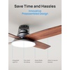 image:imageDREO Ceiling Fan 44 Inch Low Profile Ceiling Fan with Light and Remote 5CCT LED 6Level Dimmable 6Speed Reversible Motor 22 dB Timer EasyInstall Black Flush Mount for BedroomBlack
