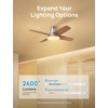 image:imageDREO Ceiling Fans with Lights 44 Flush Mount Smart Ceiling Fan RemoteSilver