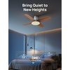 image:imageDREO Ceiling Fans with Lights 44 Flush Mount Smart Ceiling Fan RemoteSilver