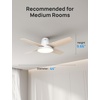 image:imageDREO Ceiling Fans with Lights 44 Flush Mount Smart Ceiling Fan RemoteWhite