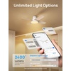 image:imageDREO Ceiling Fans with Lights 44 Flush Mount Smart Ceiling Fan RemoteWhite