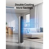 image:imageDREO Evaporative Air Swamp Cooler 43 Cooling Fans that Blow Cold Air  2026 Upgraded 80 Oscillating Floor Fan for Bedroom Easy Cleaning APP Control Ice Pack 4 Speeds 4 Modes 12H Timer WhiteSilver