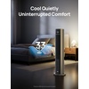 image:imageDREO Evaporative Air Swamp Cooler 43 Cooling Fans that Blow Cold Air  2026 Upgraded 80 Oscillating Floor Fan for Bedroom Easy Cleaning APP Control Ice Pack 4 Speeds 4 Modes 12H Timer WhiteMetallic Silver