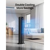 image:imageDREO Evaporative Air Swamp Cooler 43 Cooling Fans that Blow Cold Air  2026 Upgraded 80 Oscillating Floor Fan for Bedroom Easy Cleaning APP Control Ice Pack 4 Speeds 4 Modes 12H Timer WhiteInk black