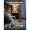 image:imageDREO Fan for Bedroom 2026 New model120100 OmniDirectional Oscillating Fan 96ft DC Motor 20 dB Quiet Standing Pedestal Fans 9 Speeds 3 Modes Remote 3742 Adjustable Height 8H TimerBlack Standard