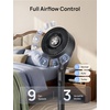 image:imageDREO Fan for Bedroom 2026 New model120100 OmniDirectional Oscillating Fan 96ft DC Motor 20 dB Quiet Standing Pedestal Fans 9 Speeds 3 Modes Remote 3742 Adjustable Height 8H TimerBlack Standard