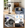 image:imageDREO Fan for Bedroom 2026 New model120100 OmniDirectional Oscillating Fan 96ft DC Motor 20 dB Quiet Standing Pedestal Fans 9 Speeds 3 Modes Remote 3742 Adjustable Height 8H TimerBlack Standard