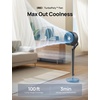 image:imageDREO Fan for Bedroom 2026 New model120100 OmniDirectional Oscillating Fan 96ft DC Motor 20 dB Quiet Standing Pedestal Fans 9 Speeds 3 Modes Remote 3742 Adjustable Height 8H TimerGrey Smart WiFi