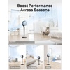 image:imageDREO Fan for Bedroom 2026 New model120100 OmniDirectional Oscillating Fan 96ft DC Motor 20 dB Quiet Standing Pedestal Fans 9 Speeds 3 Modes Remote 3742 Adjustable Height 8H TimerGrey Smart WiFi
