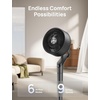 image:imageDREO Fan for Bedroom 2026 New model120100 OmniDirectional Oscillating Fan 96ft DC Motor 20 dB Quiet Standing Pedestal Fans 9 Speeds 3 Modes Remote 3742 Adjustable Height 8H TimerGrey Smart WiFi