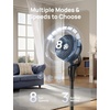 image:imageDREO Fan for Bedroom 2026 Upgraded 90ft Airflow 20dB Quiet Fan 90 Oscillating Standing Fan for Whole Room DC Motor 8H Speeds 3 Modes 3842 Adjustable Height 8H Timer 105 Manual VerticalBlack