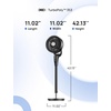image:imageDREO Fan for Bedroom 2026 Upgraded 90ft Airflow 20dB Quiet Fan 90 Oscillating Standing Fan for Whole Room DC Motor 8H Speeds 3 Modes 3842 Adjustable Height 8H Timer 105 Manual VerticalBlack