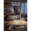 image:imageDREO Fan for Bedroom 2026 Upgraded 90ft Airflow 20dB Quiet Fan 90 Oscillating Standing Fan for Whole Room DC Motor 8H Speeds 3 Modes 3842 Adjustable Height 8H Timer 105 Manual VerticalWhite