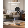 image:imageDREO Fan for Bedroom 2026 Upgraded 90ft Airflow 20dB Quiet Fan 90 Oscillating Standing Fan for Whole Room DC Motor 8H Speeds 3 Modes 3842 Adjustable Height 8H Timer 105 Manual VerticalBlack