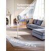 image:imageDREO Fan for Bedroom 2026 Upgraded 90ft Airflow 20dB Quiet Fan 90 Oscillating Standing Fan for Whole Room DC Motor 8H Speeds 3 Modes 3842 Adjustable Height 8H Timer 105 Manual VerticalWhite
